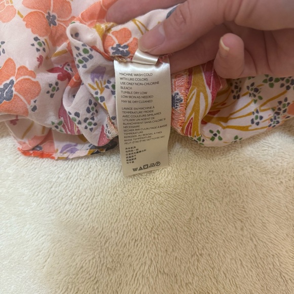 Free People Strawberry Fields Soft Flowy Bohemian Colorful Floral Dress Size XS - Picture 5 of 6